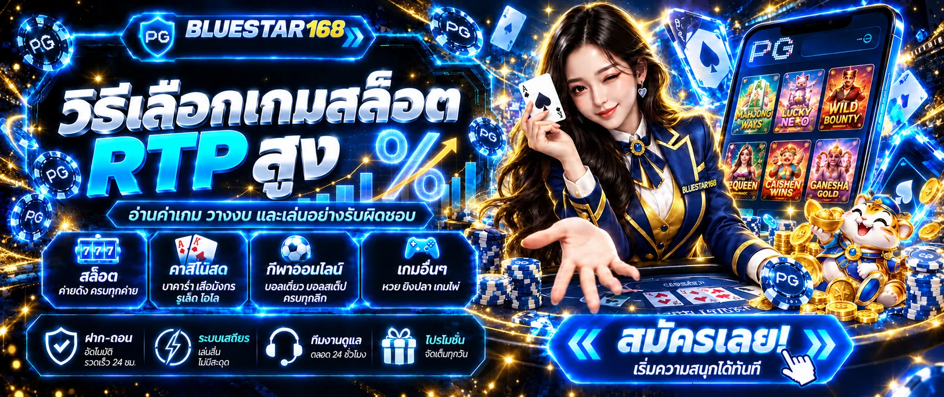 BLUESTAR168 วิธีเลือกเกมสล็อต RTP สูงอย่างมีข้อมูล